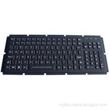 Black Silicone Industrial PC Keyboard Integrated With 119 K